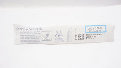 BD 405180 Spinal Ndle Quincke Type Point 25G x 3.50inch